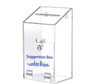 Custom acrylic wall mounted libraries suggestion box