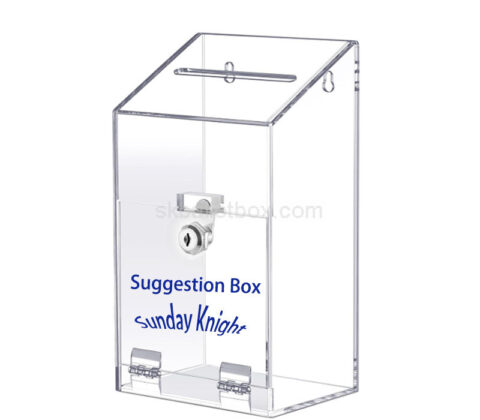 Custom acrylic wall mounted libraries suggestion box