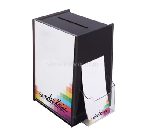 Custom acrylic voting case with Ad holder
