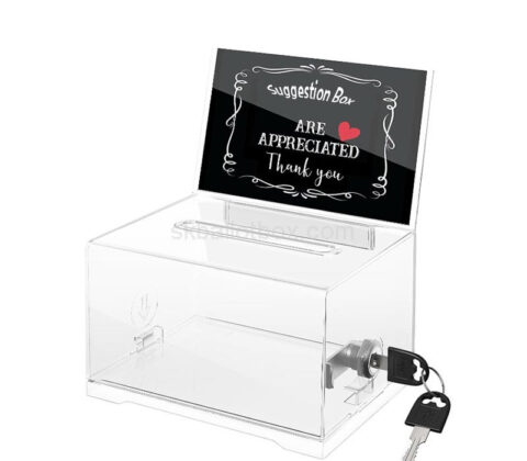 Custom plexiglass events feedback collection box