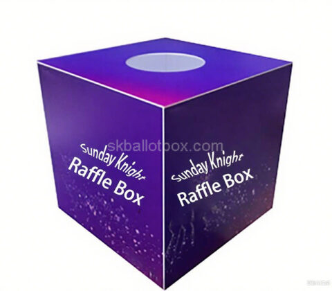 Custom acrylic corporate rewards raffle draw box