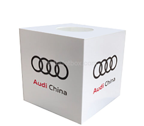 Custom acrylic workplace giveaways raffle draw box