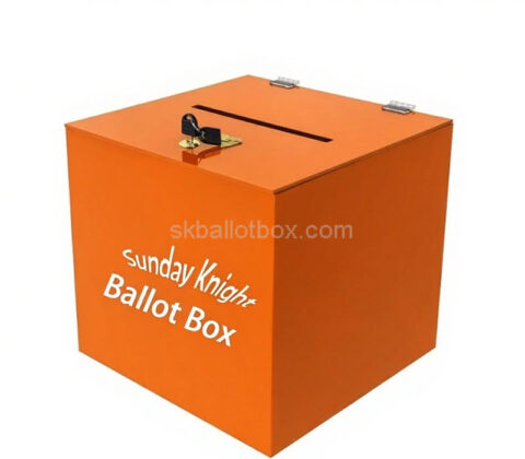 Custom acrylic polls surveys collection box