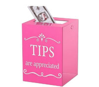 Custom acrylic tips collection jar for diners DB-371 Custom acrylic tips collection jar for diners