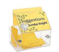 Custom acrylic wall mounted suggestion box