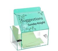 Custom acrylic wall hanging offices suggestion box
