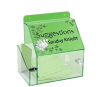 Custom acrylic wall hanging public areas suggestion box