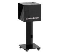 Custom acrylic suggestion box with wheels