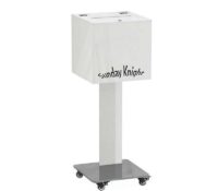 Custom acrylic public feedback collection with wheels