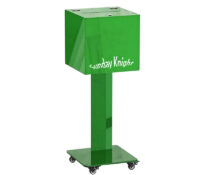 Custom acrylic public venues feedback box with wheels