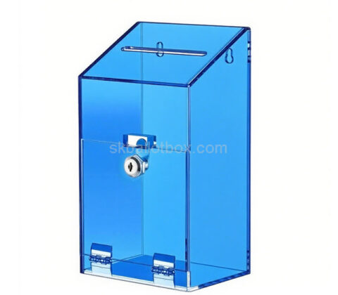 Custom acrylic wall mount vote collection box