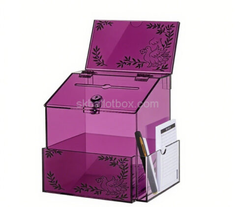 Custom acrylic voting box with sign brochure holders