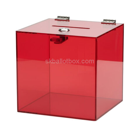 Custom acrylic 6 X 6 X 6 voting box