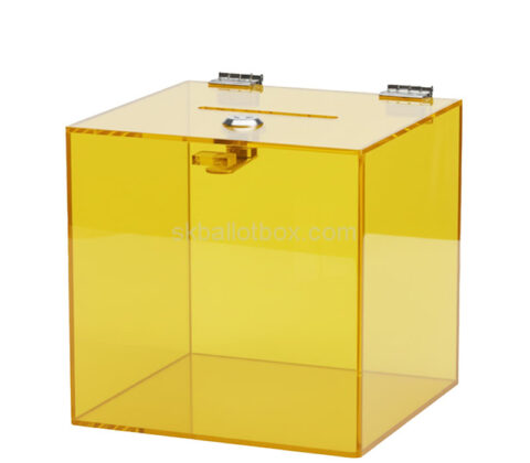 Custom acrylic 6 X 6 X 6 election box