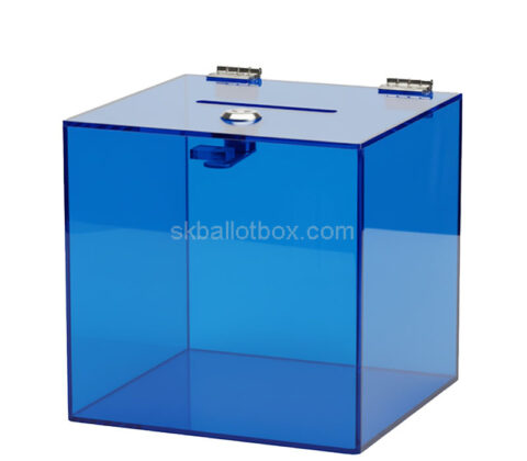 Custom acrylic 6 X 6 X 6 ballot box
