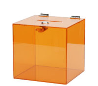 Custom acrylic Office 6 X 6 X 6 ballot box