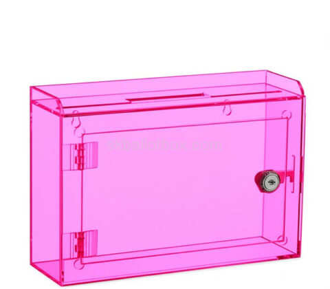 Custom acrylic wall charity box