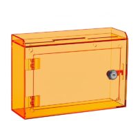 Custom acrylic wall mount charity box