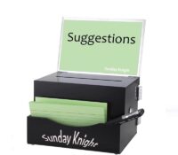 Custom acrylic suggestion box with brochure sign holder