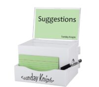 Custom acrylic collecting feedback box with notepad sign holder