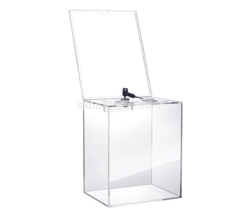 Custom acrylic vote box with sign holder