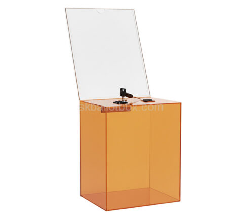 Custom acrylic vote box with post sign holder