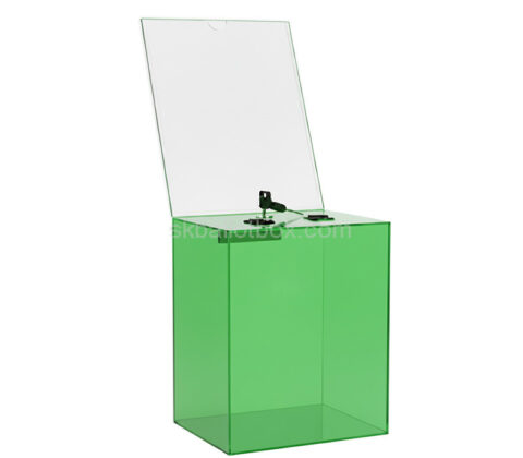 Custom acrylic voting box with post sign holder