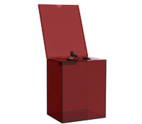 Custom acrylic ballot box with post sign holder