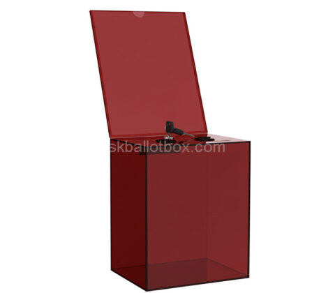 Custom acrylic ballot box with post sign holder