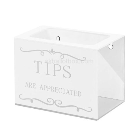 Custom acrylic wall restaurants tips jar