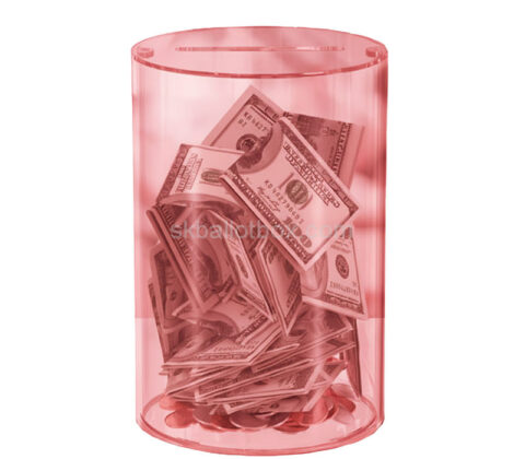 Custom acrylic round bakeries tips collection box