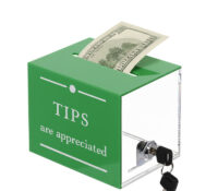 Custom acrylic musicians tips collection box DB-406 Custom acrylic musicians tips collection box