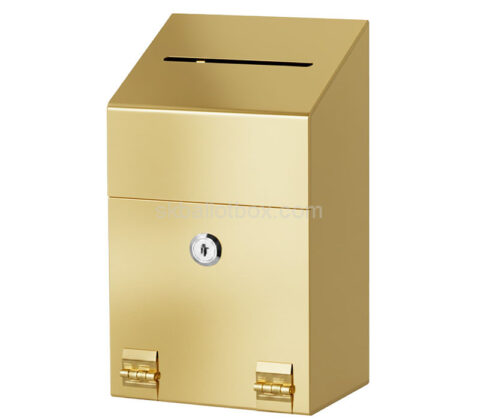 Custom acrylic retail stores suggestion box with lock