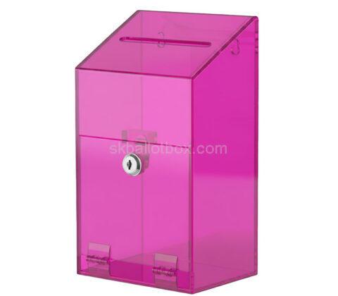 Custom acrylic conferences suggestion box with lock