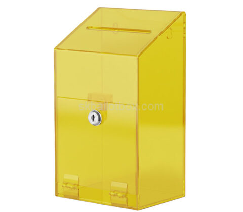 Custom acrylic seminars suggestion box with lock