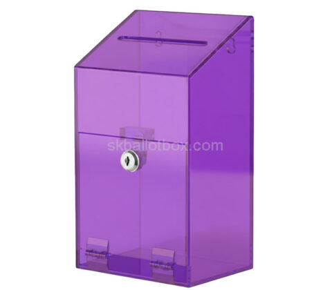 Custom acrylic boutique suggestion box with lock