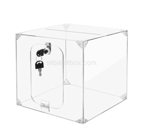 Custom acrylic offoce suggestion box with lock