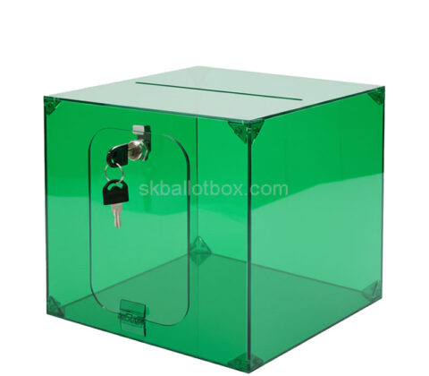 Custom acrylic restaurant suggestion box with lock