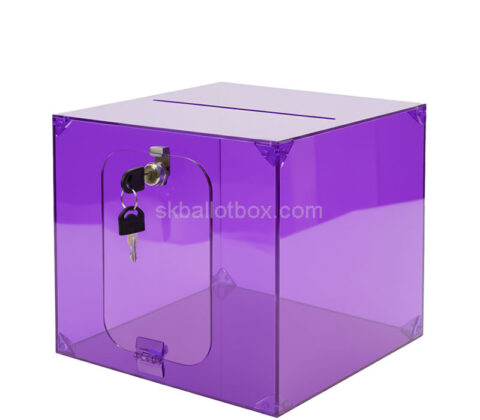 Custom acrylic school suggestion box with lock