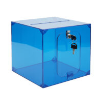 Custom acrylic square lockable elections box