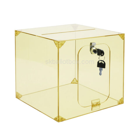 Custom acrylic school lockable elections box