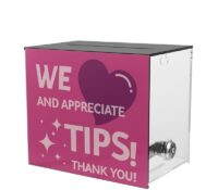 Custom acrylic bars tips collection box
