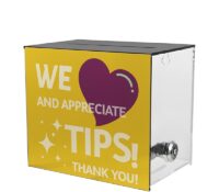 Custom acrylic restaurants tips box