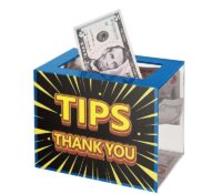 Custom acrylic hanging bars tips collection box DB-413 Custom acrylic hanging bars tips collection box