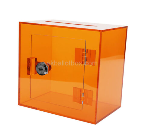Custom acrylic lockable suggestion collection box