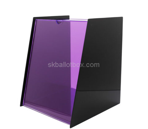Custom acrylic suggestion box with sign holder