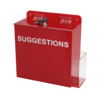 Custom acrylic wall suggestion box with literature holder SB-380 Custom acrylic wall suggestion box with literature holder
