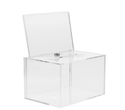 Custom acrylic elections box with sign holder