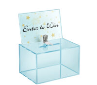 Custom acrylic ballots box w/ sign holder BB-3187 Custom acrylic ballots box w/ sign holder