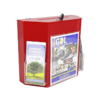 Custom acrylic ballots box w/ brochures holders BB-3188 Custom acrylic ballots box w/ brochures holders
